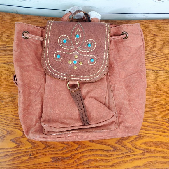 Mona B Handbags - Backpack Brown Mona B Dreamweaver